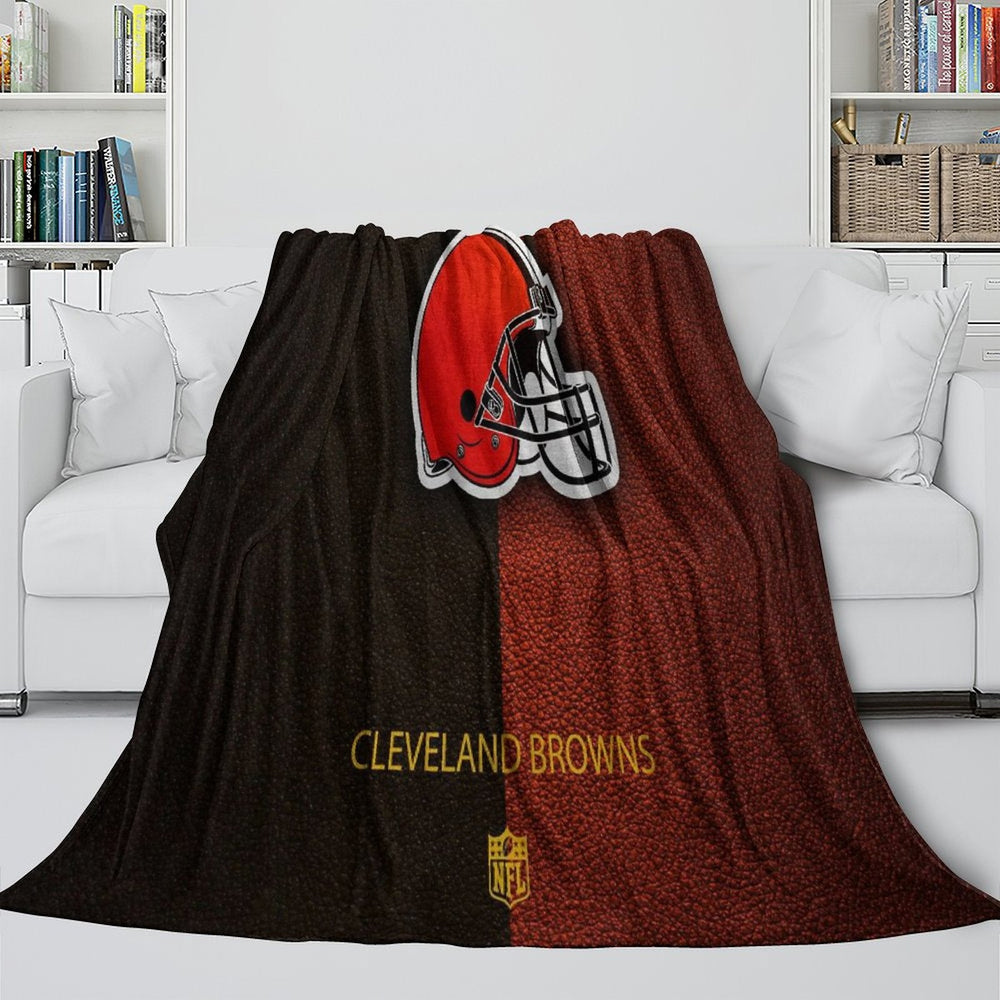 Cleveland Browns Blanket Flannel Fleece Throw Room Decoration (Online Order Only)