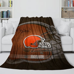 Cleveland Browns Blanket Flannel Fleece Throw Room Decoration (Online Order Only)