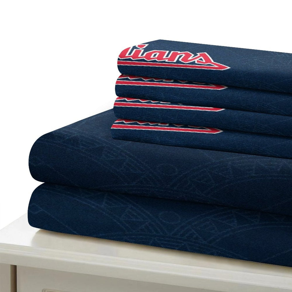 Cleveland Guardians Bedding Set Quilt Cover Without Filler (Online Order Only)