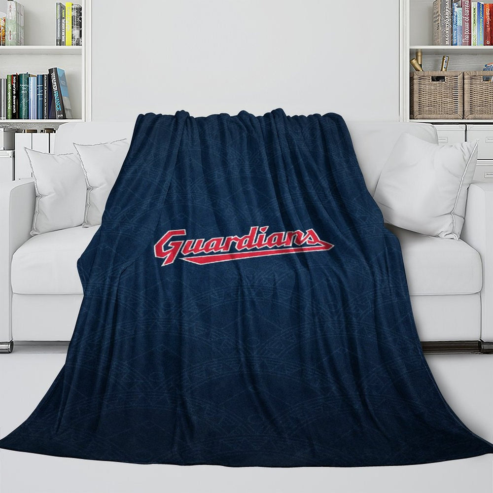Cleveland Guardians Blanket Flannel Throw Room Decoration (Online Order Only)