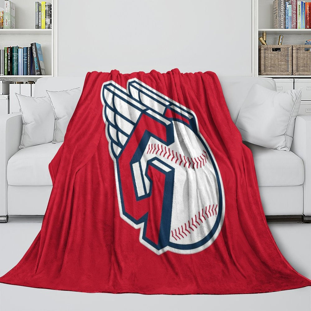 Cleveland Guardians Blanket Flannel Throw Room Decoration (Online Order Only)