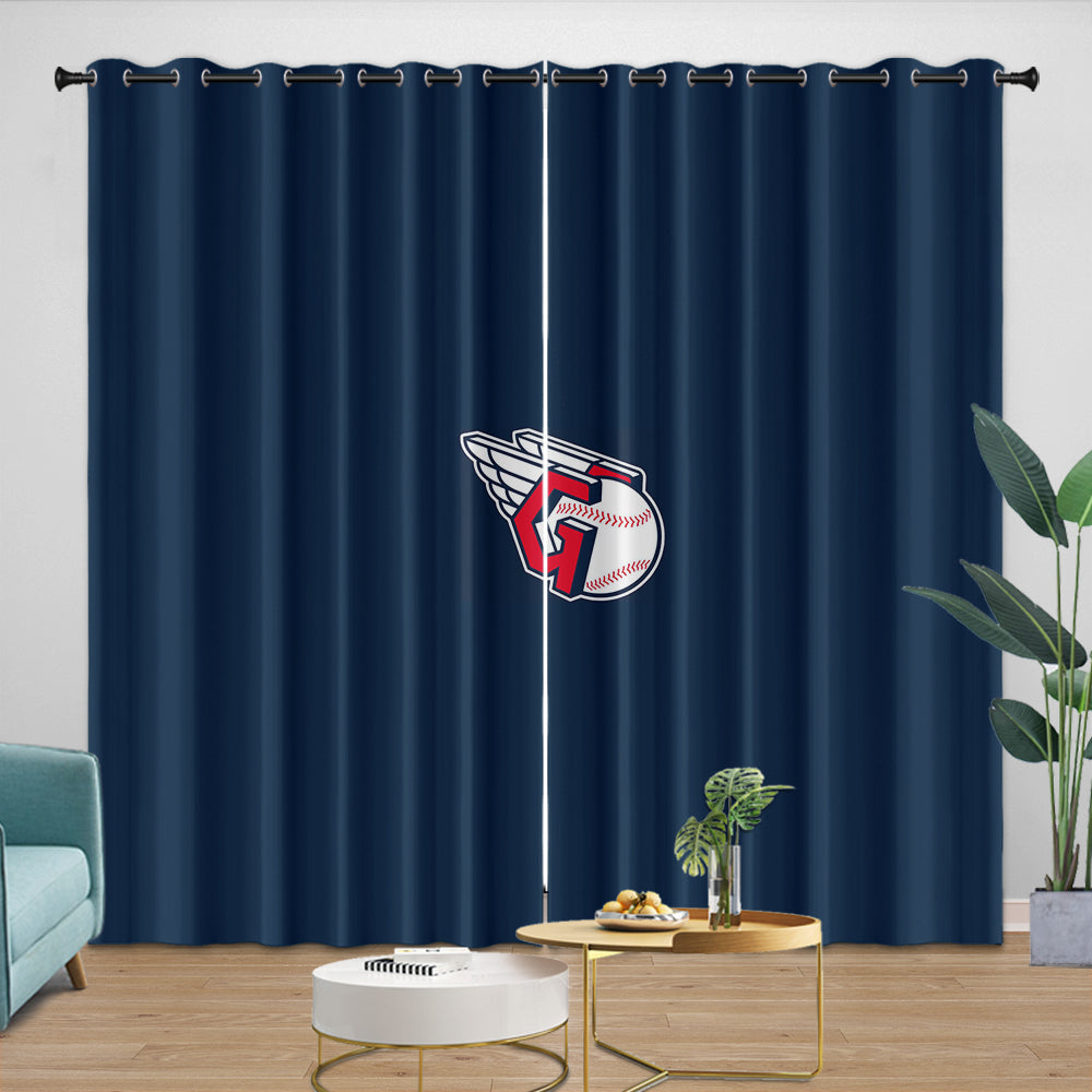 Cleveland Guardians Curtains Blackout Window Drapes Room Decoration (Online Order Only)