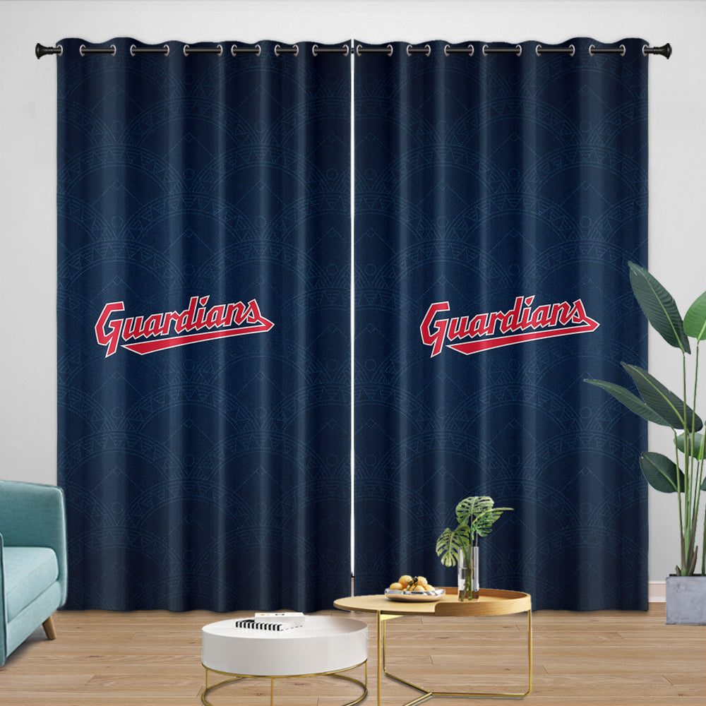 Cleveland Guardians Curtains Blackout Window Drapes Room Decoration (Online Order Only)