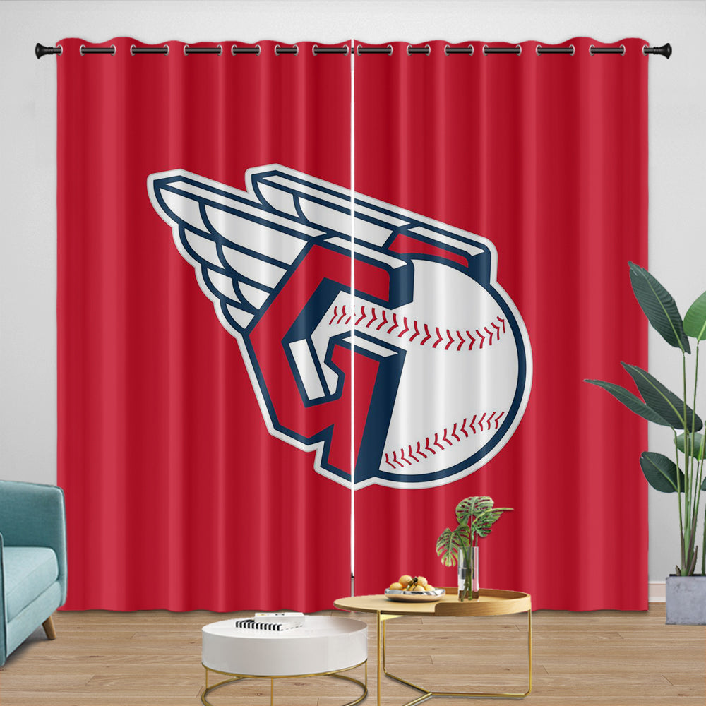 Cleveland Guardians Curtains Blackout Window Drapes Room Decoration (Online Order Only)