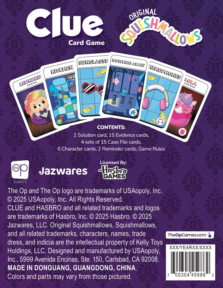 Clue® Card Game: Original Squishmallows™ (ONLINE ORDER ONLY)