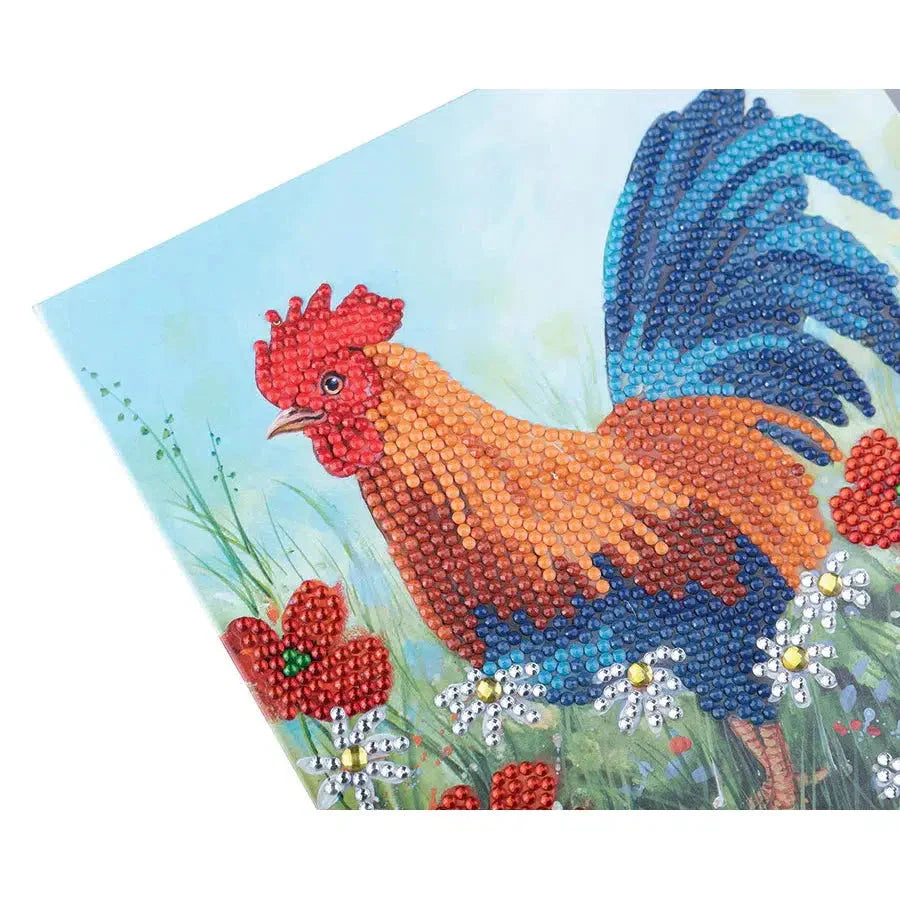 Cockerel in the Field Crystal Art Card Kit Craft Buddy (ONLINE ORDER ONLY)