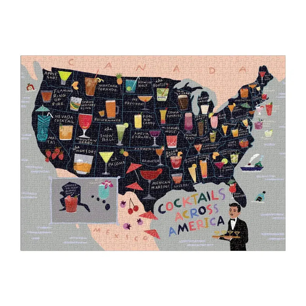 Cocktails Across America 1000 Piece Jigsaw Puzzle Galison (ONLINE ORDER ONLY)