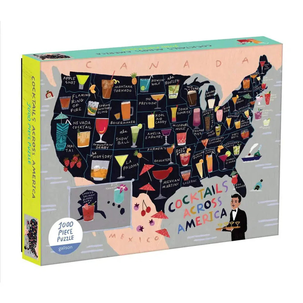 Cocktails Across America 1000 Piece Jigsaw Puzzle Galison (ONLINE ORDER ONLY)