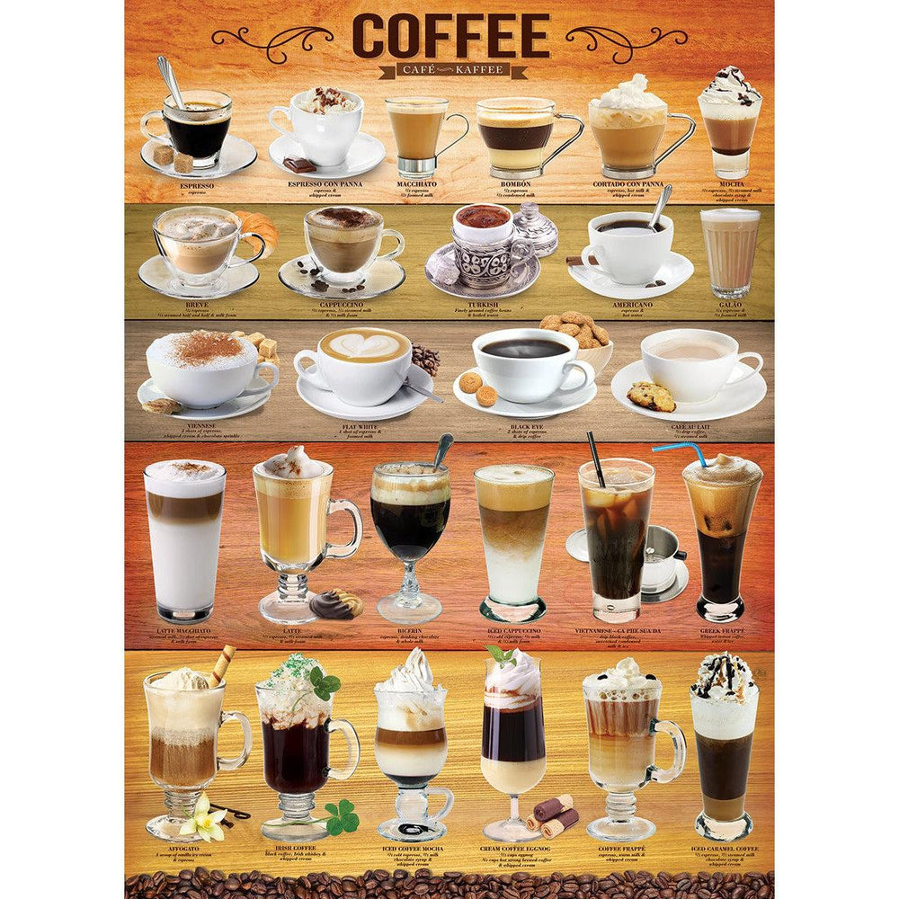 Coffee 1000 Piece Jigsaw Puzzle Eurographics (ONLINE ORDER ONLY)