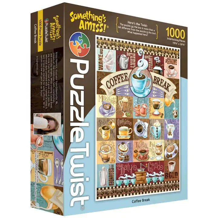 Coffee Break "Something's Amiss!" 1000 Piece Jigsaw Puzzle PuzzleTwist (ONLINE ORDER ONLY)