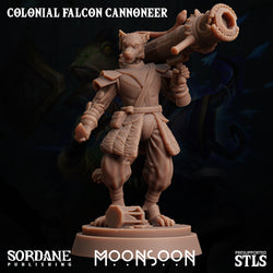 3D Printed Sordane Publishing Colonial Falcon Cannoneer Moonsoon 28 32mm D&D (Online Only)