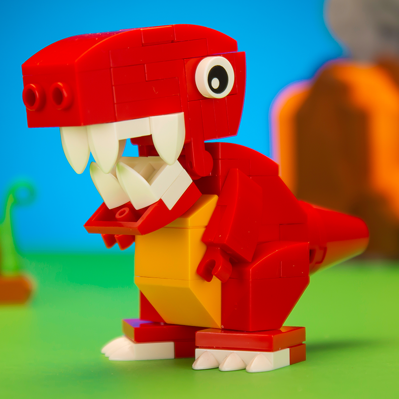 Baby T-Rex Dinosaur Building Set made with LEGO parts - B3 Customs (Online Order Only)