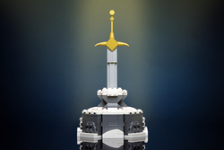 Custom Sword in the Stone MOC made using LEGO elements (Online Order Only)