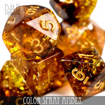 Color Spray Amber Dice Set (Online Order Only)