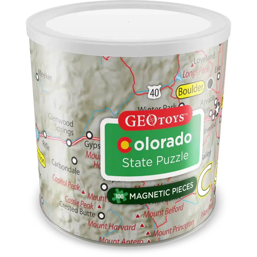 Colorado State 100 Piece Magnetic Jigsaw Puzzle Geotoys (ONLINE ORDER ONLY)