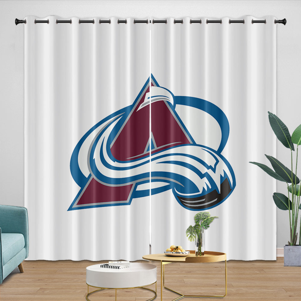 Colorado Avalanche Curtains Blackout Window Drapes Room Decoration (Online Order Only)