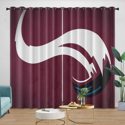 Colorado Avalanche Curtains Blackout Window Drapes Room Decoration (Online Order Only)