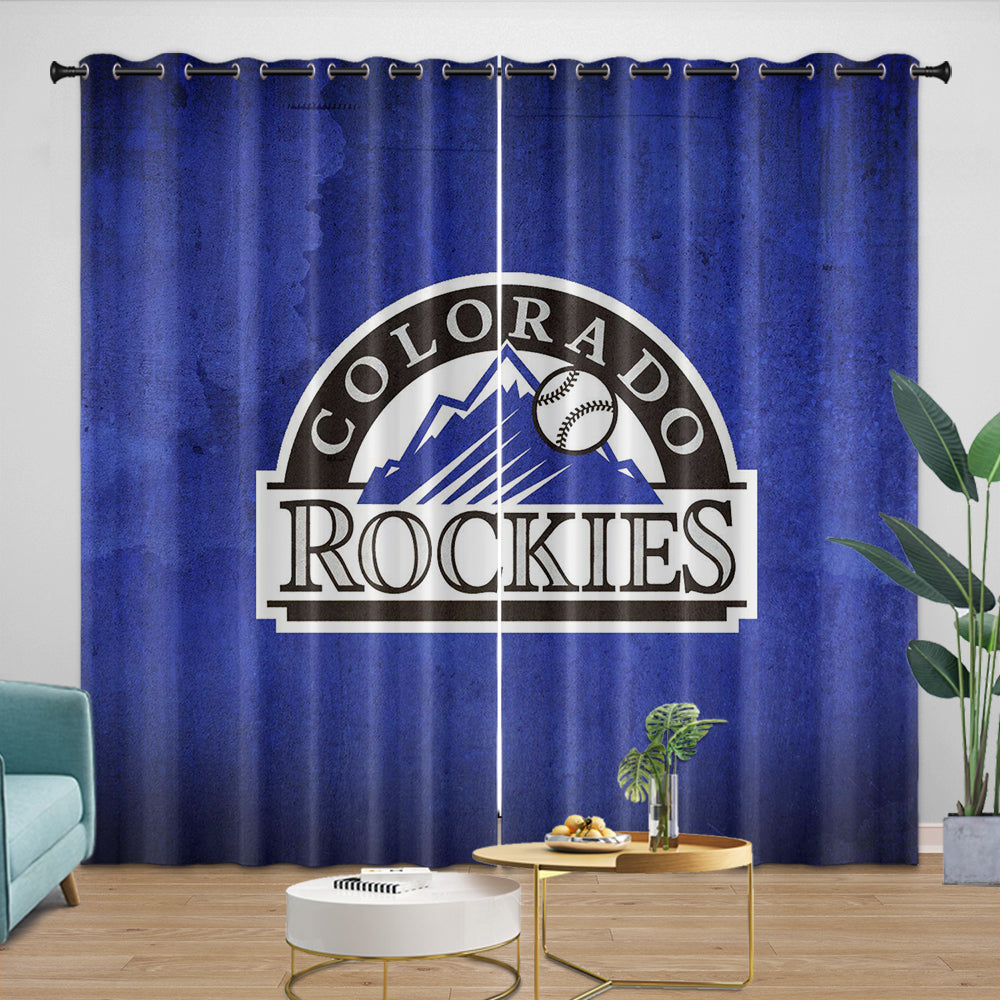 Colorado Rockies Curtains Blackout Window Drapes Room Decoration (Online Order Only)