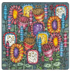 Colorful Flowers 72 Piece Pocket Jigsaw Puzzle Curiosi
