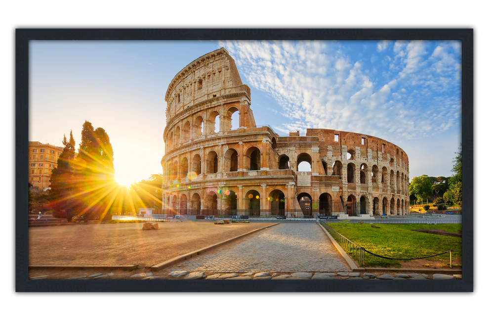 Professionally Framed Colosseum Rome Italy High-Resolution Panoramic Photo 12x22 Wall Art (ONLINE ORDER ONLY)