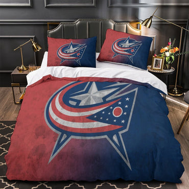 Columbus Blue Jackets Bedding Set Quilt Duvet Cover Without Filler (Online Order Only)