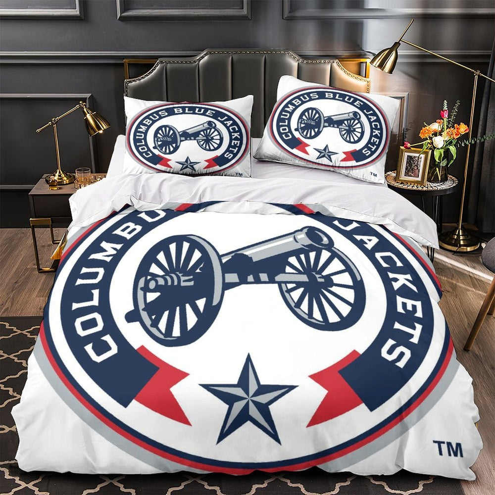 Columbus Blue Jackets Bedding Set Quilt Duvet Cover Without Filler (Online Order Only)