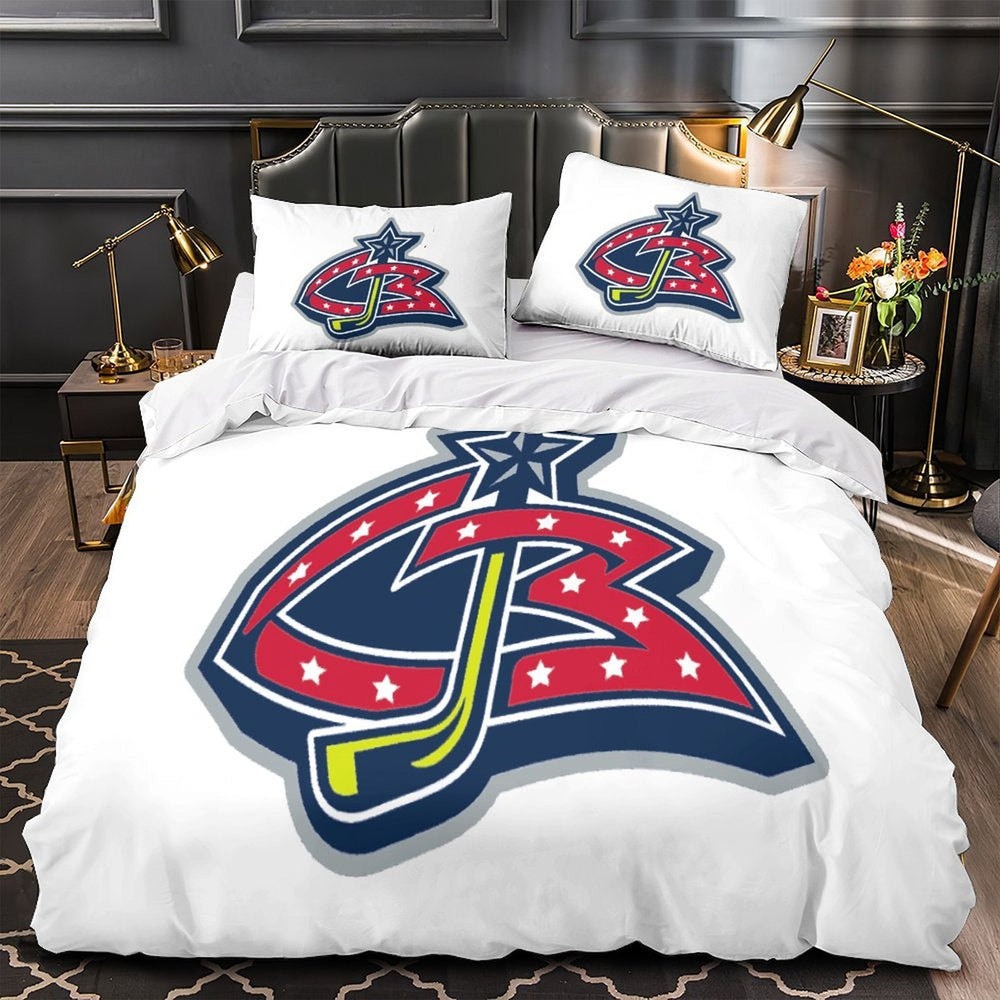 Columbus Blue Jackets Bedding Set Quilt Duvet Cover Without Filler (Online Order Only)