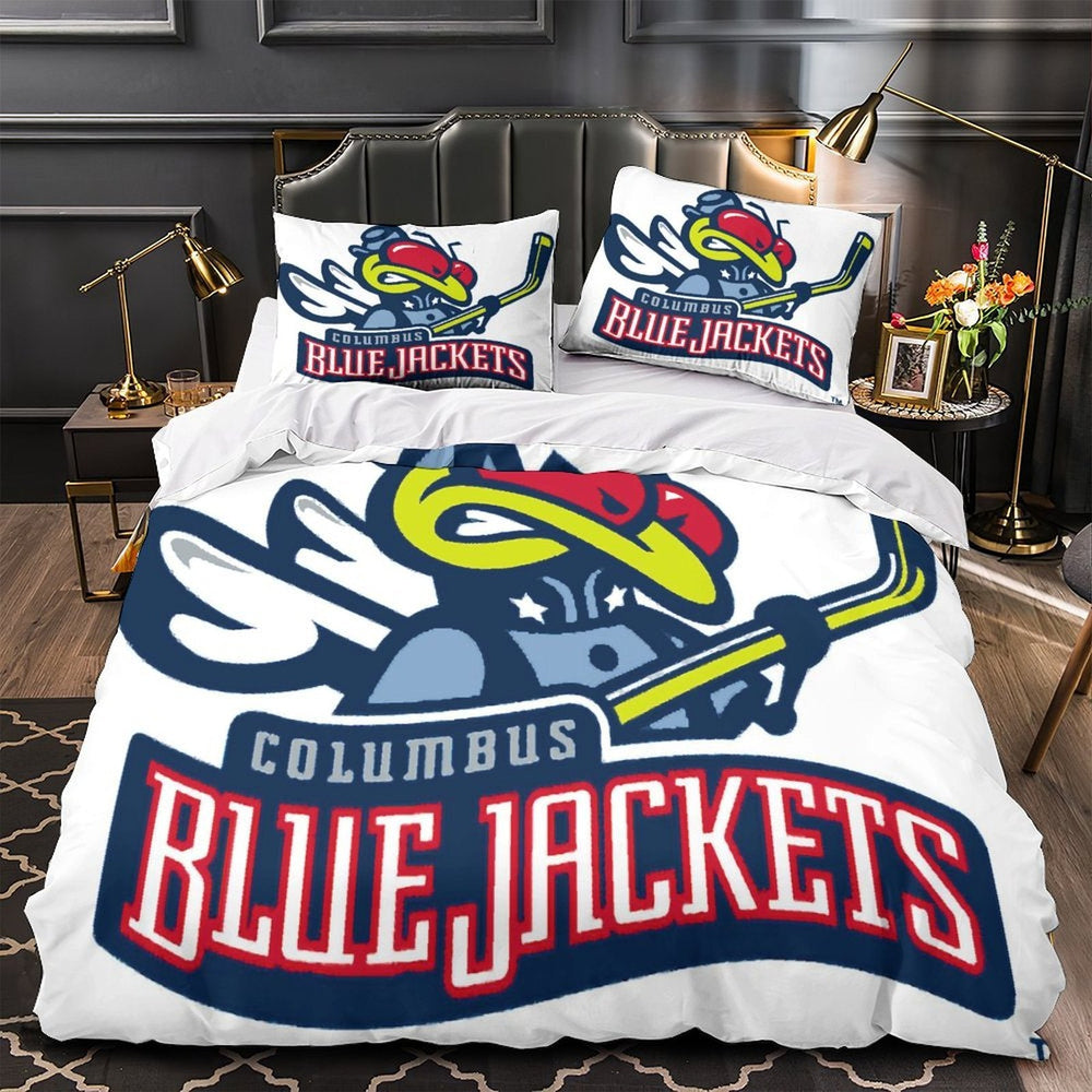 Columbus Blue Jackets Bedding Set Quilt Duvet Cover Without Filler (Online Order Only)