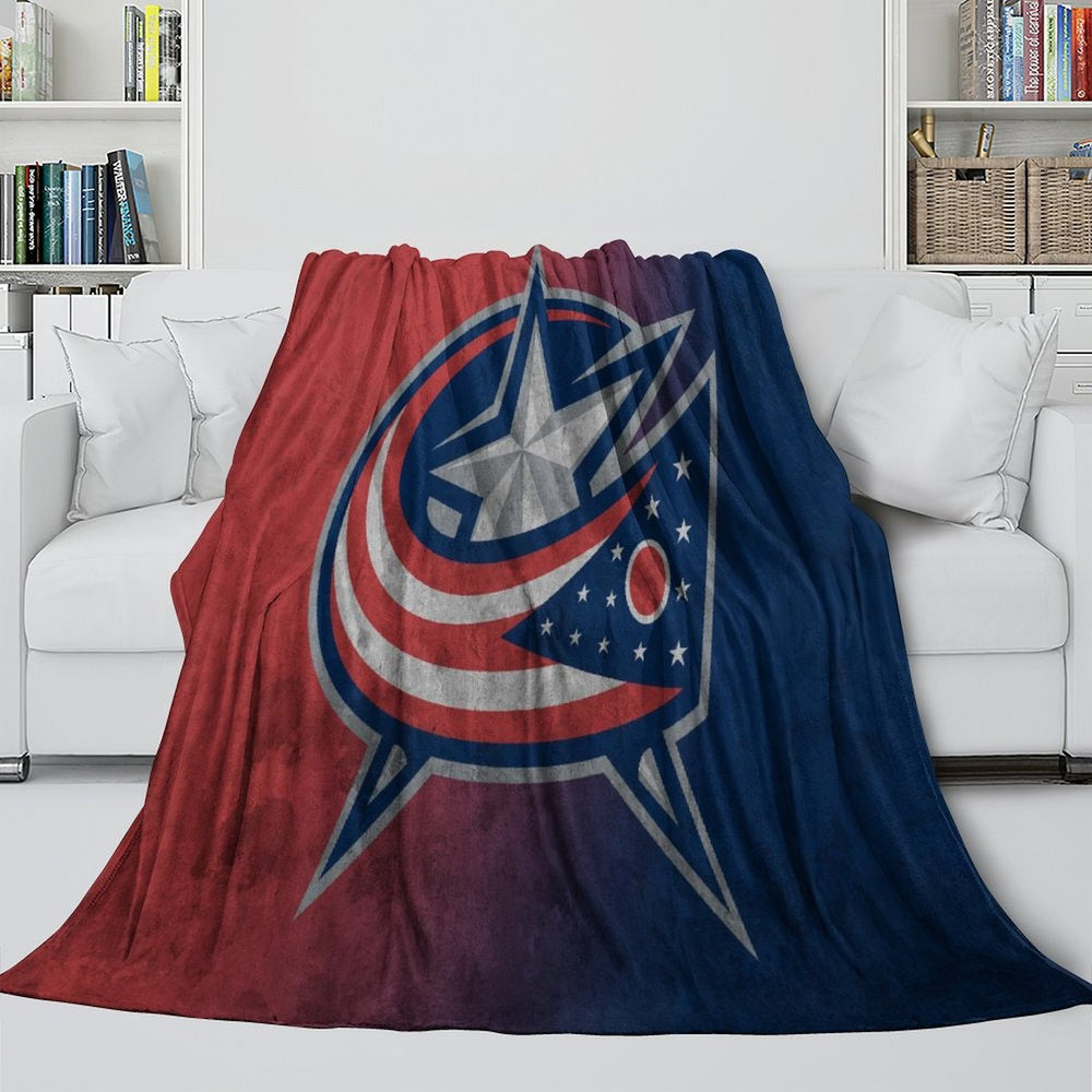 Columbus Blue Jackets Blanket Flannel Throw Kids Room Decoration (Online Order Only)