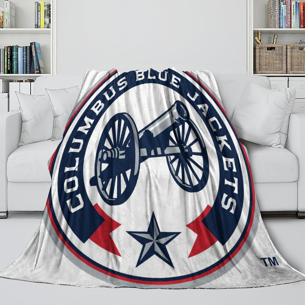 Columbus Blue Jackets Blanket Flannel Throw Kids Room Decoration (Online Order Only)
