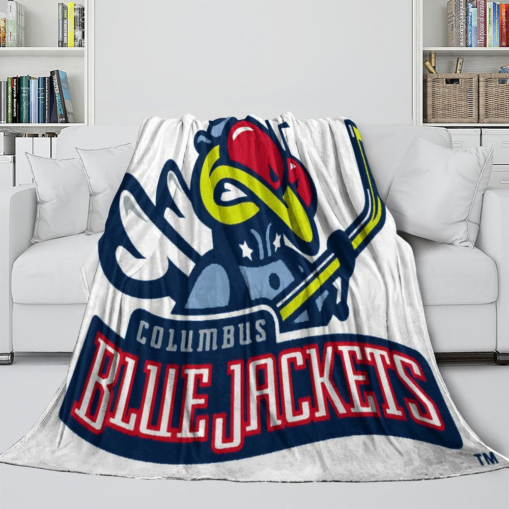 Columbus Blue Jackets Blanket Flannel Throw Kids Room Decoration (Online Order Only)