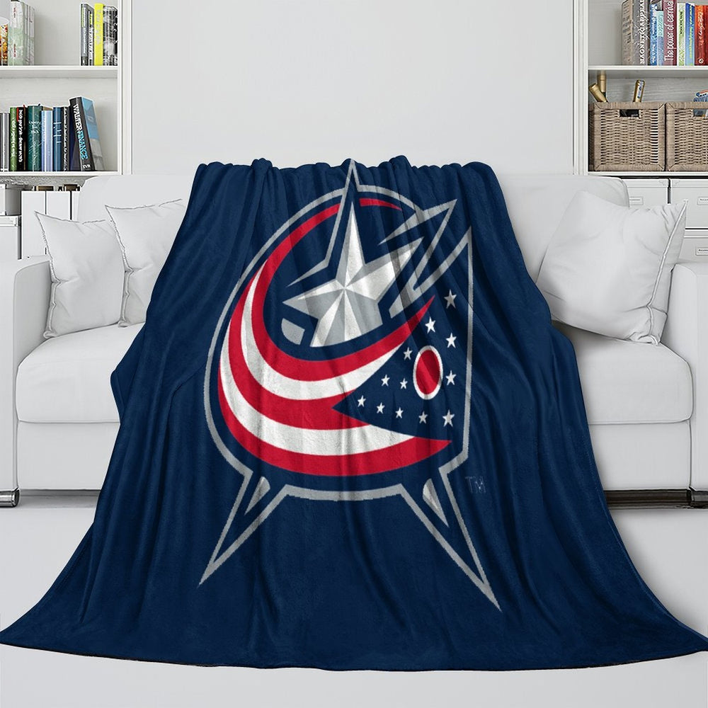 Columbus Blue Jackets Blanket Flannel Throw Kids Room Decoration (Online Order Only)