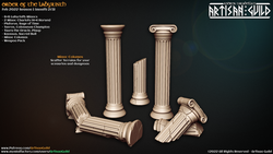 3D Printed Artisan Guild Minoc Columns Order of the Labyrinth 28mm 32mm (Online Only)