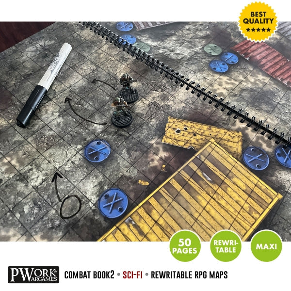 Combat Book 2: Sci-Fi Rewritable Combat Maps for Tabletop RPGs (ONLINE ORDER ONLY)