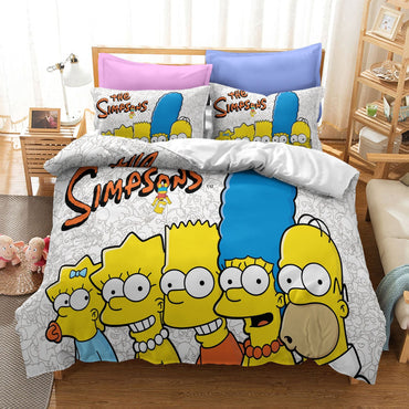 Comedy The Simpsons Bedding Sets Pattern Quilt Cover Without Filler (Online Order Only)