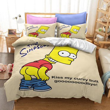 Comedy The Simpsons Bedding Sets Pattern Quilt Cover Without Filler (Online Order Only)