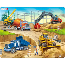 Construction Site 30 Piece Tray Jigsaw Puzzle Larsen