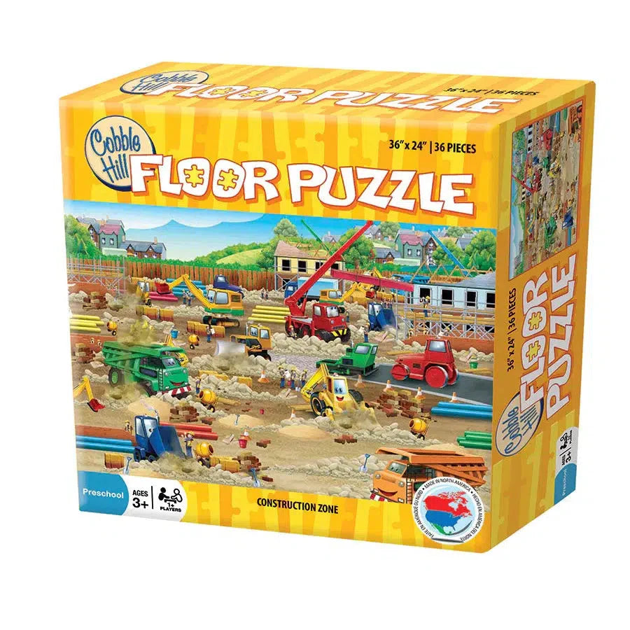 Construction Zone 36 Piece Floor Jigsaw Puzzle Cobble Hill (ONLINE ORDER ONLY)