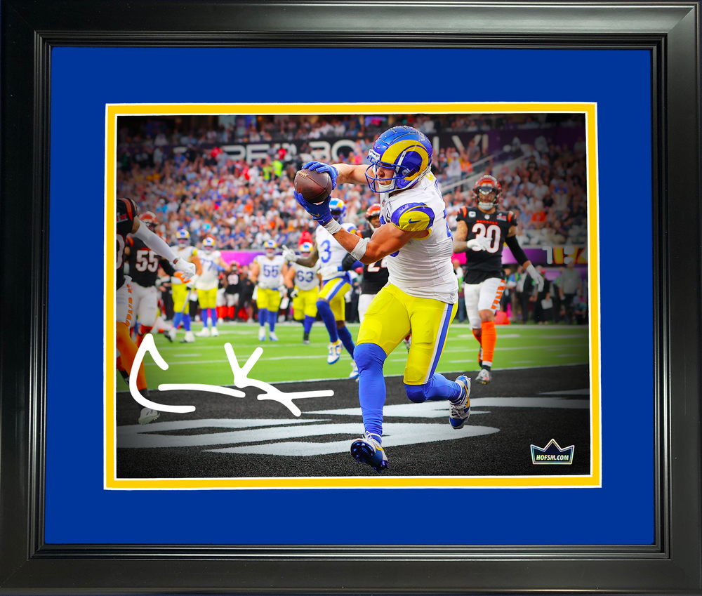 Framed Cooper Kupp Los Angeles Rams Facsimile Laser Engraved Signature Auto 11"x14" Football Photo HOFSM Holo (ONLINE ORDER ONLY)