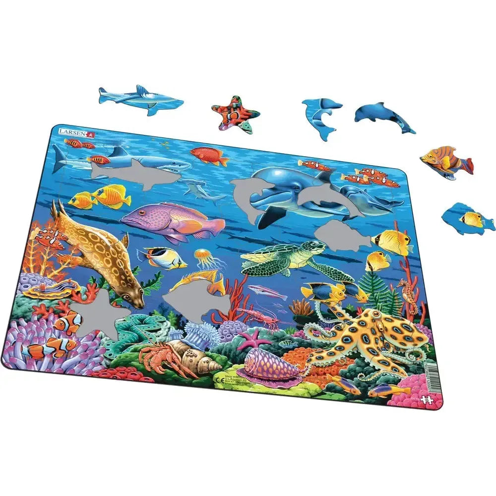 Coral Reef Life 35 Piece Tray Jigsaw Puzzle Larsen