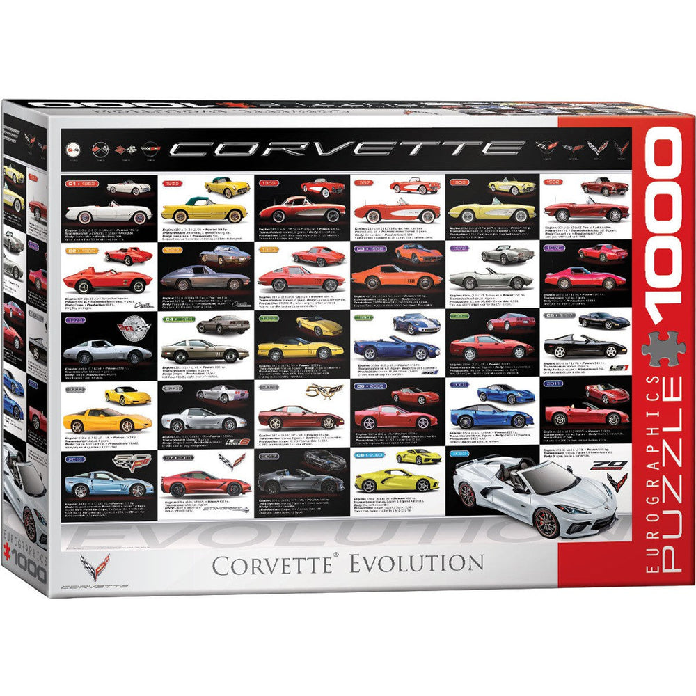 Corvette Evolution 1000 Piece Jigsaw Puzzle Eurographics (ONLINE ORDER ONLY)