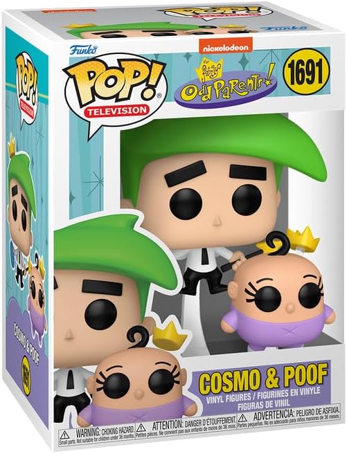 The Fairly OddParents Cosmo & Poof Funko Pop! Vinyl Figure and Buddy #1691 with Funko Protector (Online Order Only)