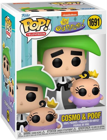 The Fairly OddParents Cosmo & Poof Funko Pop! Vinyl Figure and Buddy #1691 with Funko Protector (Online Order Only)