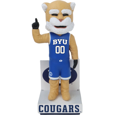 Cosmo the Cougar BYU Cougars Mascot Basketball Jersey Bobbleheads (ONLINE ORDER ONLY)
