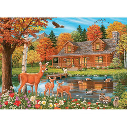 Cottage Pond 350 Piece Family Jigsaw Puzzle Cobble Hill (ONLINE ORDER ONLY)