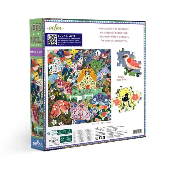 Cottage at Dusk 1000 Piece Jigsaw Puzzle eeBoo (ONLINE ORDER ONLY)