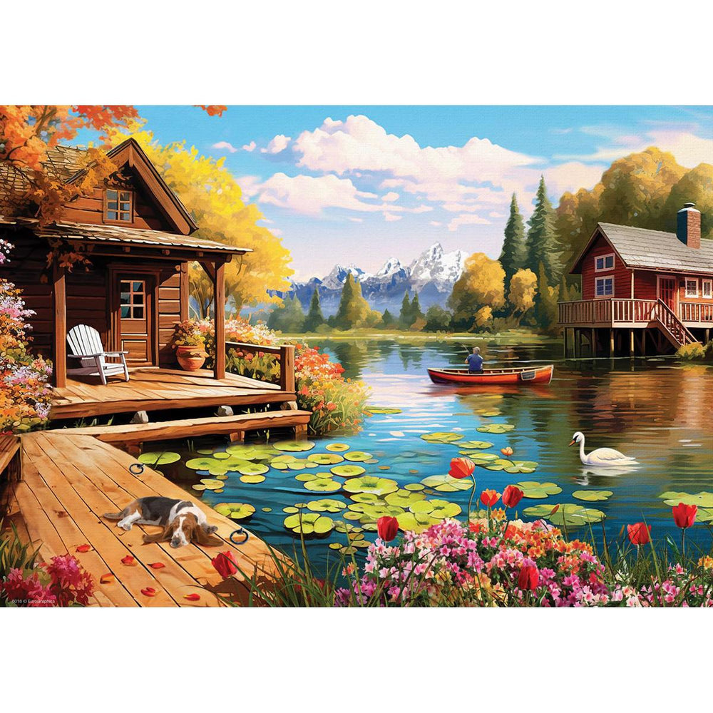Cottage by the Lake 24 Connecting Pieces Jigsaw Puzzle Eurographics (ONLINE ORDER ONLY)