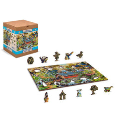 Countryside Bridge 200 Piece Wood Jigsaw Puzzle Wooden City (ONLINE ORDER ONLY)