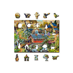 Countryside Bridge 200 Piece Wood Jigsaw Puzzle Wooden City (ONLINE ORDER ONLY)