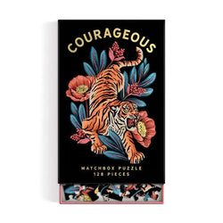 Courageous Tiger 128 Piece Matchbox Mini Jigsaw Puzzle Galison (ONLINE ORDER ONLY)